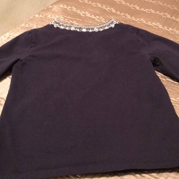 Coldwater Creek top, black with embroidery, S - Picture 8 of 8